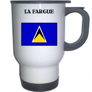  Saint Lucia   LA FARGUE White Stainless Steel Mug 