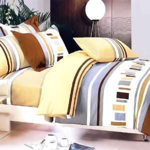  Blancho Bedding   [Brown Abstract] Luxury Comforter Set 