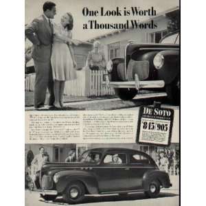 One Look is Worth a Thousand Words  1940 DeSoto Ad 