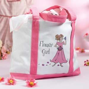  Flower Girl Large Canvas Tote Bag 
