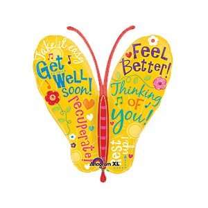  Get Well Soon Butterfly Foil Balloon 25 Toys & Games