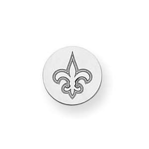  Sterling Silver New Orleans Saints Round Disc Logo Tie Tac 