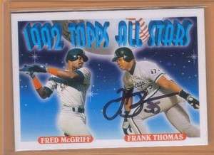 1993 Topps Frank Thomas Autograph Chicago White Sox Auto  