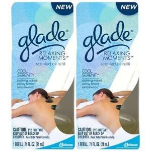 Glade Relaxing Moments Plugins Scented Oil Refill, Cool Serenity,  2 