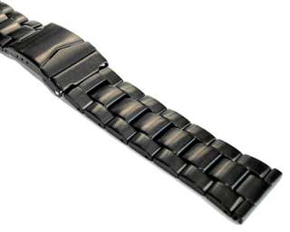   high quality solid stainless steel band with a black satin pvd coating