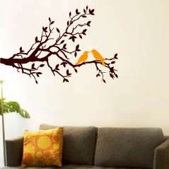 Wall Art Vinyl Decal Sticker Tree Branch and Bird I  