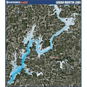  Navionics Paper Map   Logan Martin Lake Alabama GPS & Navigation