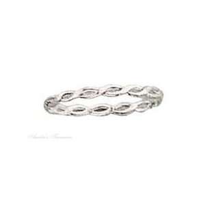  Sterling Silver Thin Band Serpentine Ring Size 6 Jewelry