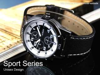 SenJue Classic Sport Style Men Lady Analog Wrist Leather Watch 