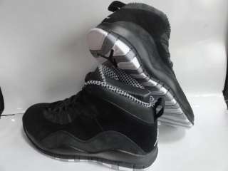 Nike Air Jordan 10 Retro Black White Stealth Sneakers Mens Size 11.5 