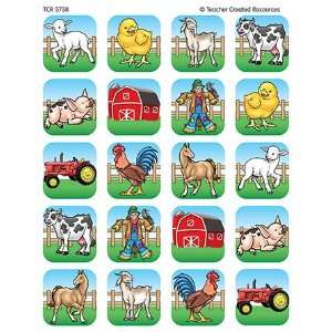  20 Pack TEACHER CREATED RESOURCES FARM STICKERS 120 STKS 