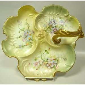 Limoges, France. Delinieres. 3 Section Serving Dish  