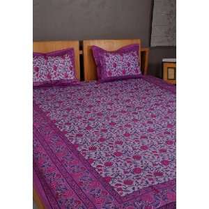 Indian Double Bedspread Indian Handcrafted Hand Block Printed Cotton 