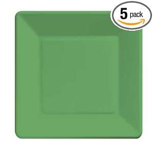 Creative Converting 9.25 Square Paper Dinner Plates, Emerald Green 