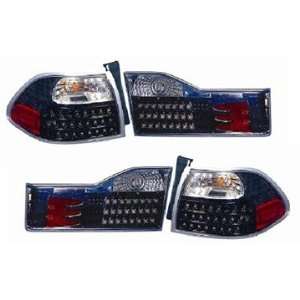 Honda Accord 4Dr Led Tail Lights Carbon LED Taillights 1998 1999 2000 