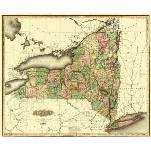  STATE OF NEW YORK (NY) BY H.S. TANNER 1819 MAP
