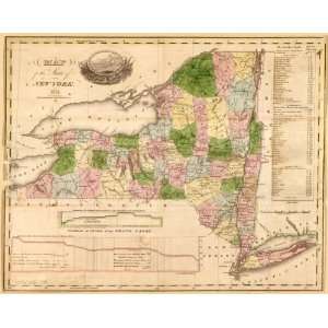  1833 Map of the state of New York