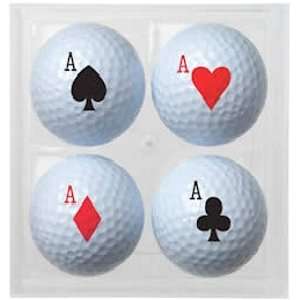  FORE Ace In The Hole Golf Ball Set (4 Golf Balls 