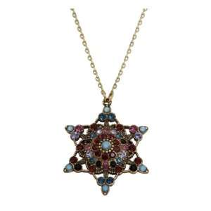 Attractive Michal Negrin Star of David Pendant Enhanced with Purple 