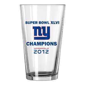   Super Bowl XLVI Champions 16 Ounce Roster Pint Glass Sports