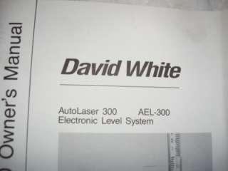 DAVID WHITE LASER 300 AEL 300 ROTARY LASER LEVEL USED  