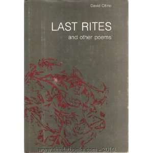  Last Rites and Other Poems (9780814203149) David Citino 