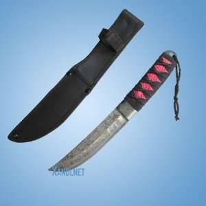   Tang Fixed Blade Tanto Style Boot Knife w/Sheath