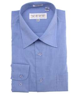 Allyn Saint George Mens Light Blue Long Sleeve Dress Shirt 