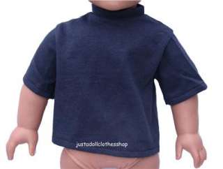 Doll Clothes Navy SS T Shirt Fits American Girl & 18  