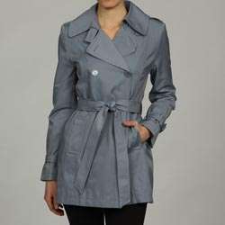 DKNY Womens Missy Water Repellent Spring Trench Coat  