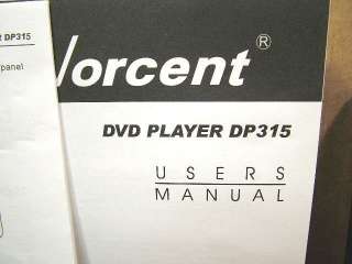 Used Norcent DVD Player (Model DP 315)Not Working  