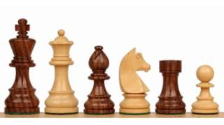 German Staunton Chess Set in Golden Rosewood & Boxwood   3.75 King