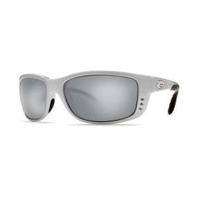 Costa Del Mar Zane Polarized Sunglasses Silver/Grey Cr 39 New  