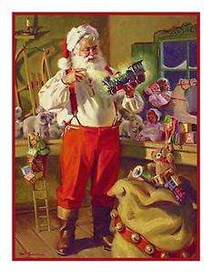   Father Christmas Santa Claus with Presents Counted Cross Stitch Chart