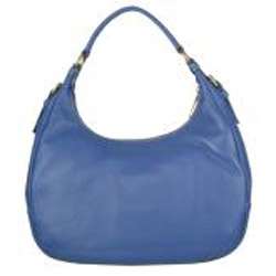 Prada BR4311 Blue Leather Hobo Bag  