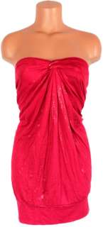 Women Sexy Red Strapless Halter Tube Top Torrid Shirt Dress Blouse 