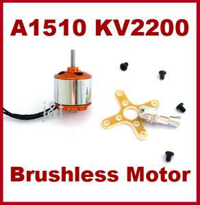 Mini A1510 KV2200 Outrunner Brushless Motor with Propeller Adapter 16g 