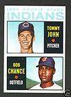 1964 Topps Tommy John Bob Chance Indians Rookie Start 146  