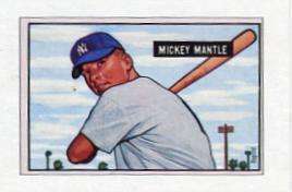 1951 Bowman Mickey Mantle Replica Card  