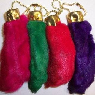 Rabbit Foot Keychain   Assorted Colors Toys & Games