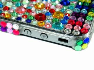 Bling Crystal Rainbow Back Case Cover for iPhone 4 4G 4S US  