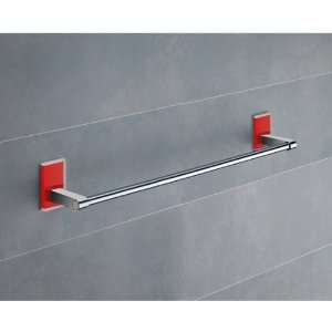 Gedy 7821 45 06 18 Inch Red Mounting Polished Chrome Towel Bar 7821 45 