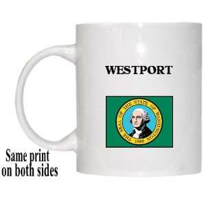    US State Flag   WESTPORT, Washington (WA) Mug 