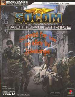Strategy Guide Book Sony PSP Socom Tactical Strike New  