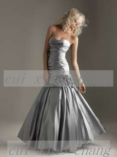 2012/New Grey Mermaid Prom Evening dress Formal Gown Stock Size UK 8 