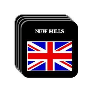  UK, England   NEW MILLS Set of 4 Mini Mousepad Coasters 