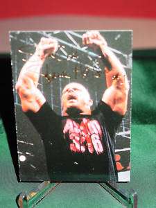 STONE COLD WWE WWF GOLD SIGNATURE (FACSIMILE) CARD   