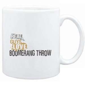   Mug White  Real guys love Boomerang Throw  Sports