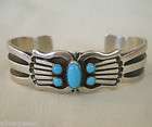 Navajo R. MARTINEZ Sterling Silver & Sleeping Beauty TURQUOISE Cuff 