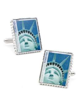 Penny Black 40 Statue of Liberty Stamp Cuff Links  